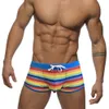 Sexy Stripes Badebekleidung Männer Schwimmen Stämme Low Taille Bikini Badeanzug Mann Schwimmkleidung Herrenbadanzug für Strandbrand Surf Sport kurz