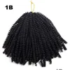 Synthetic Hair Extensions 8Inch 60Strands Extension Nubian Cloghet Braids Ombre Braiding Bomb For Fluffy2337592 Drop Delivery Products Otjzv