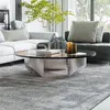 Round Glass Coffee Table Wedge Table Modern Coffee Table with Tempered Glass Top End Table Heavy Duty Steel Legs for Living Room