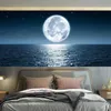 Tapisserie personnalisée Healing Moon Starry Tapasches Sky Tapasches Ins Hanging Tissu Peinture décorative pour la chambre Dorm de dortoir du plafond R0411