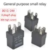 1PC Automotive Relay 40A 12V/24V 4/5 stift liten vattentät reläbelysning