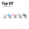 G23 Titanium 16g Opal Dermal Anchor Top Helix Brosk Internt gängade ändar industriell piercing örhänge Piercing smycken