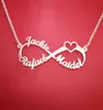 Stainless Steel Custom Name Necklace Personalized Rose Gold Silver Infinity Pendant Friendship Necklace Jewelry Friend Gift 2111236888189