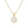 Chains Fashion Round Lettres incrustées Collier pendentif Accessoires en alliage de couleur or Bracelet double face bijoux pourdies