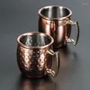 Zestawy herbaciarni 60 ml Mule Tea Cup Porcelanowe filiżanki naczyń stolicznych ze stali nierdzewną kubek kubek kubek wina 1pc