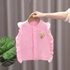 Sweet Lovely Spring Autumn Girls Veste Veste en tricot de gilet Baby Vest Baby Baby Cardigan Children's M manteau