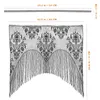 Curtain Halloween Window Black Lace Curtains Fringe Shades Wall Hanging Door Background Props Mantel Scarf