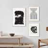 Minimaliste Modern Style Résumé Lignes noires et blanches Encre toile décorative Art peinture Picture affiche Print Mural Living Room