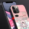 Kawaii Box de lait de fraise japonais Case de téléphone noir pour Apple iPhone 15 14 12 13 Mini 11 Pro Max XR 7 plus 8 + SE 2020 X XS SOF