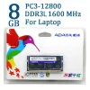 رامس adata ddr3 ddr3l 2GB 4GB 8GB 1600MHz ذاكرة RAM SODIMM 204 PIN 1600 1333 لـ Lenovo Thinkpad Sony Acer Samsung HP Campy Rams