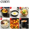 Multicookers Cukyi Portable Electric Frying Pan pliable Hotpot Travel Machine à soupe multifonctionnelle Maker en acier inoxydable 220V