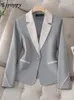 Abiti da donna per ufficio a maniche lunghe donne blazer formale donna beige blu marrone femmina lavoro lavoro indossare una giacca sottile per l'autunno inverno