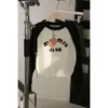 女性用セーターMM23秋/冬のカジュアルレイジーブロックレター刺繍スリムニットセーター