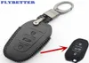 Flybetter echt leer 3Button Smart Key Case Cover voor Peugeot 30085082008 voor Citroen C4LDS6C6DS5 Auto -styling L3421511171