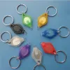 1000pcs 20000mcd Party Supplies Christmas White Torch Key Chains Ring Keyrings Light LED Falllamp Keychain Lights ZZ