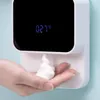 Distribuidor de sabão líquido Sensor automático montado na parede Led Hand Laving Indução Máquina de desinfetante inteligente infravermelho