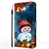 Christmas Flip Leather Cover voor Samsung Galaxy S22 plus 5G A03 telefoonhoesje voor Galaxy S22 Ultra A52S 5G S9 Plus Wallet Case Bag