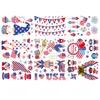 Pegatizas de ventana 9pcs/Pack Party American Independence Day colorido PVC Door Decoración para el hogar Lindo Festival de Regalos Adhesivos Reutilizables