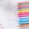 12 Krem Renk Kalemleri Set Sanat Markeri Vurgulamak İçin Boyama Dergisi Elyaf Kalemler Çizim Yazma Okulu