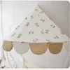 Simpatico orso rosa stampato per bambini giocano tenda in stile nordico tedetta per baby letto a baldacchino reticolo portatile da gioco portatile per decorazioni per bambini