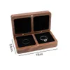 Wooden Jewelry Box Double Seat Storage Earring Ring Necklace Case Lover Ring Display Box Ring Storage Holder Packaging Case