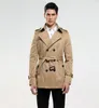 Men039S Trench Coats Lapel Fashion Mens Homme Vêtements Chaquetas Hombre Khaki Slim Fit Overcoat Designer à manches longues Spring Automne 1861351