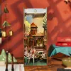 NEW DIY Wooden Book Nook Shelf Insert Kits Miniature The Dream of Red Mansions Bookends Bookshelf for Friends Gifts Home Decor