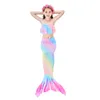 Girls Mermaid Tail for Swimming Bathing Suit Mermaid Theme Swimsuits Toddler Girls Birthday Gift for 3-12 Little Mermaid Costume