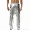 Men's Pants Mens Metallic Shiny Jeans 70s 80s Party Dance Disco Drawstring Waist Sequin Hip Hop Rave Jogger