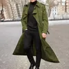 Herren Trench Coats Coole Herren Jacke Windbrecher Langarm Windmantel Turnschallkragen-Mantel für den Herbst