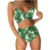 Menas de banho feminina Mulheres 2024 Mulher de luxo 2 PCS Push up Fashion Fashion Beach Wear Camis Floral Split Suits Bathing Suits