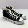 Klasyczne buty na płótnie Triple Black White High Low Mens Women Women 70s Sport Sneakers