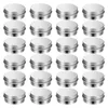 Bouteilles de rangement 50pcs 5g - 100g métal tettes rondes rond en aluminium argent vide avec couvercle de nail art