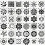 Schablonen 36pcs/Set 90*90 mm Mandala bemalten Vorlage DIY Craft Layering Schablern Sprühdruck Stein Tintenstrahlmalerei kreative Dekoration