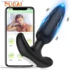 Andra hälsoskönhetsartiklar Nytt vibrerande rumpa Bluetooth Anal Vibrator för par -spel App Remote Control Male Prostate Massager Toys for Women Men L49