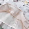 Klassiker flickor festdress barn designer kläder ljusrosa design baby kjol storlek 100-160 cm djurmönster prinsessan klänning 24 april