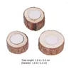 Kerzenhalter 3pcs Holz Teelicht natürliche langlebige Buche breite Anwendbarkeit mit Holzhalter für Bar Party Schlafzimmer