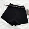 Itoolin casual kvinnors shorts aline hög midja kort chic office lady med bälte vintage kvinnliga byxor vår sommaren 240411