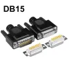 DB15 Adattatore del connettore femminile maschio 15pin $ saldatura a 2 fili fai-da-te rs232 Connettori a cavo per cavo a 15 pin