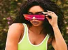 Okulary przeciwsłoneczne duże kwadratowe kobiety design marki podróży z perspektywy okularów lustro damskie kobiety gafas UV4003117062