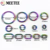 10/20pcs 10-50 mm Rainbow o anelli di metallo ad anelli ovali anelli a molla ovalo Carabiner Clip Class Accessori per gancio per borse