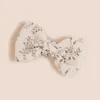 4pcs/set baby hair clip for girls bow soft cotton children head wear printing chidble hair accessories lovely