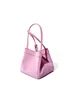 Niche 2024 Design Silk and Cow Small Sac Sac Sac Sac Style Bucket Womens One épaule Handsbag