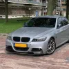 For BMW 3 Series E90 E91 LCI M Sport 2009-2012 4PCS Gloss Black Car Front Bumper Lip Spoiler Body Kit Duck Splitter ABS Tuning