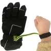 Menottes gants sangle 4pcs sport réfléchissant gants de sécurité gants de ski élastiques menottes mangeoires accessoires de ski alpincule