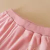 Roupas conjuntos infantils garotas Meninas Primavera Autumn Moda Moda 2 Conjunto de peças crianças zíper com capuz superior da cintura elástica Sorto de moletom Pink Velvet Sport