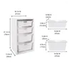 Storage Bottles Your Zone Kids Sliding Bin Organizer With 4 Bins White Detachable Toy Box