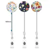 Flowers Badge Holder Nurse Card Holder With Retractable Reel Doctor Nurse Accessories Porte Badge Student Name ID Card Holder