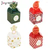 Geschenkwikkeling 8pcs Christms Bevelen dozen met Hanlde Decoratief papier Chocolade houders snoepcontainers voor verpakkingsfeestje