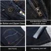 200KG Extra Large Jeans Men Blue 8XL 7XL 6XL 5XL Plus Size Denim Big Straight Elastic Trousers Black Stretched High Waist Pants